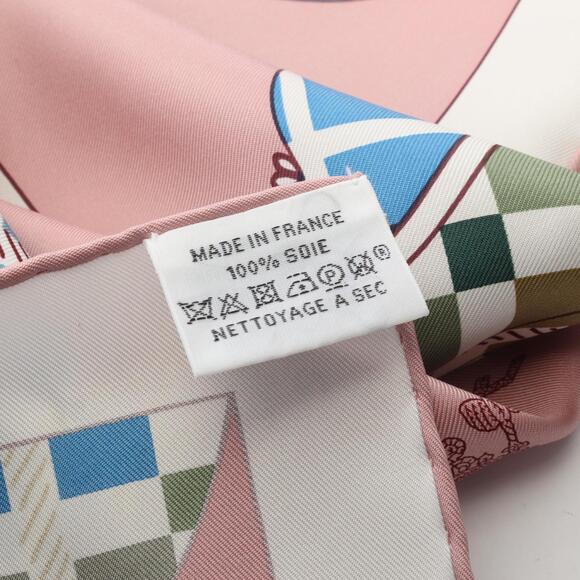 HERMES Pink Silk Scarf - Picture 3 of 9